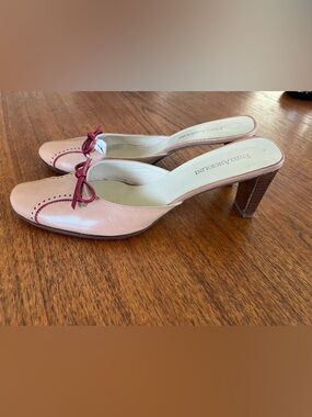 Enzo Angiolini Leather Mule Heels | Size 8.5 | Made in Italy. EUC